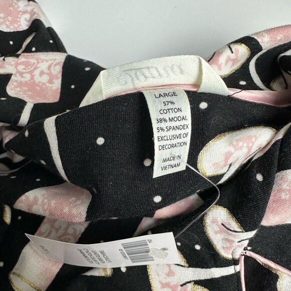 Soma Embraceable Pajama Top Only Champagne Flutes Size Large NWT - Picture 5 of 5